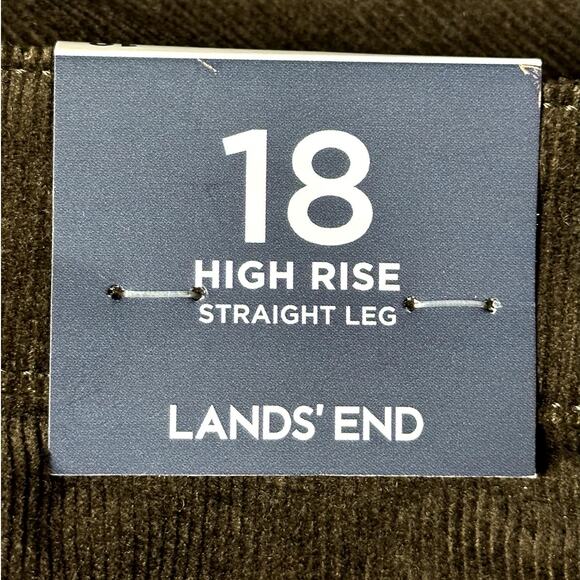 Lands End NWT Women's Size 18 Brown Micro Corduroy High Rise Straight Leg - Picture 9 of 15